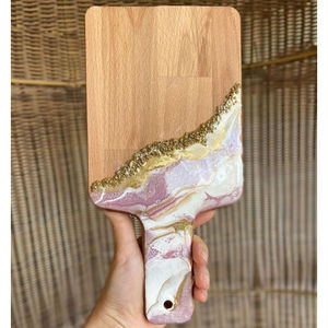 Planche à fromage en bois, planche à découper ronde, durable, éco-responsable, épaisseur 1,5 cm, forme personnalisée, multicolore, décoration de cuisine, restaurant - Product Image 1
