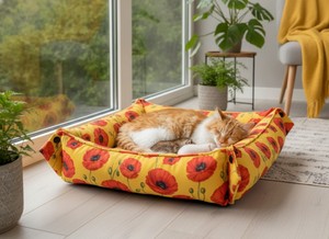Amistar Lit de voyage transformable pour animaux de compagnie, léger, confortable, en carton classique durable de haute qualité, pour chiens et chats, en tissu Oxford - Product Image 3