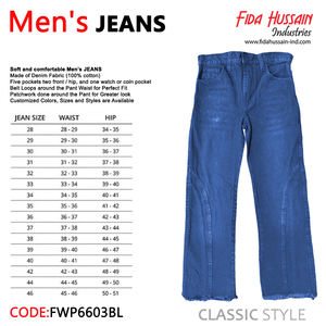 Jean en denim à jambe droite large pour hommes, coupe décontractée avec motif patchwork, pantalon fantaisie 100% coton personnalisé à poches multiples - Product Image 6