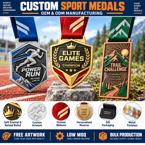Médailles personnalisées pour le sport et les compétitions, médailles de championnat en émail 3D en relief pour les défis en plein air, fabricant de médailles OEM ODM - Product Image 4