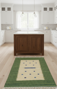 Tapis en coton tissé à la main, fantaisie, en peluche, avec revers réversible, lavable en machine, motif moderne, pour la maison, les voyages et l'exercice - Product Image 4