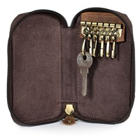 Porte-clés Organisateur Décontracté Homme/Femme pour la Maison, 6 Clés, Personnalisable, Couleur Bonbon, Portefeuille Multifonction en Cuir PU, Élégant et Laqué