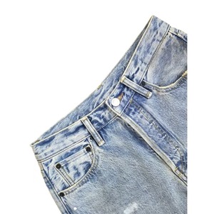 Jeans de Pierna Recta de Cintura Alta, Desgastados, Vintage, Personalizados de Alta Calidad - Product Image 4