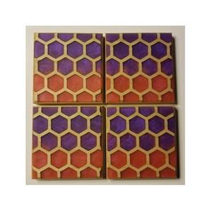 Wholesale Resin honeycomb Look Tea Coffee Wine Coaster For <b>kitchen</b> & tabletop Table <b>Decoration</b> & <b>Accessories</b> Mats - Product Image 1