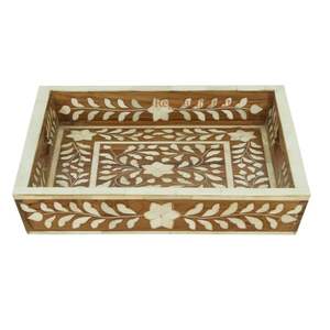 Plateau de service coloré en incrustation d'os de meilleure qualité décor d'hôtel à la maison pour l'occasion de Noël - Product Image 6