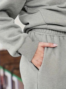 Premium Quality Breathable Sweat Suits <b>Top</b> Trending Design Zipper Tracksuits Stylish Casual Wholesale 2 Piece Set - Product Image 4