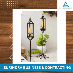 Iron <b>Lantern</b> <b>Candle</b> Holder Stand with Antique Finish for Home Decoration Outdoor Use - Product Image 3