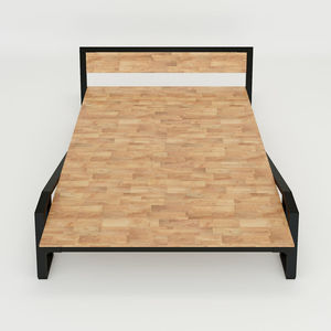 Cama con Estructura de Hierro Industrial, Colchón de Madera y Goma para un Sueño Reparador - Product Image 4