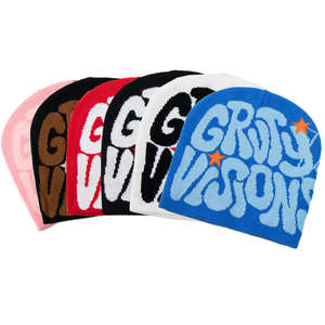 Gorro de invierno con estampado completo Unisex profesional de alta calidad, gorro con puños de punto acrílico con logotipo personalizado - Product Image 2