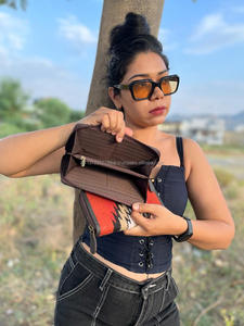 Bolso de mano de cuero de tela azteca occidental, monederos multicolores para mujer, carteras multiusos de cuero acolchado azteca únicas, novedad - Product Image 6