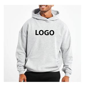 Sweat-shirt à capuche en molleton épais pour homme, style ample et tendance, anti-plis, pour l'hiver, vente en gros - Product Image 4