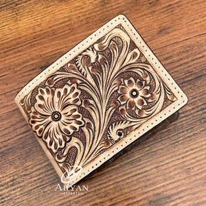 OEM ODM personnalisé dernier nouveau luxe classique Durable usiné à la main en cuir véritable homme à deux volets court porte-cartes et porte-monnaie portefeuilles - Product Image 1