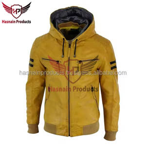 แจ็กเก็ตหนังแกะสำหรับผู้ชาย, เสื้อโค้ทสไตล์บอมเบอร์ให้ความอบอุ่นสำหรับฤดูหนาว - Product Image 6