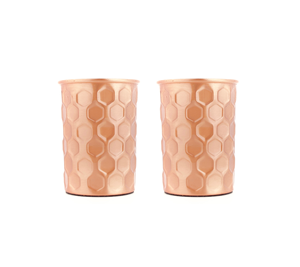 Taza para beber de cobre natural con beneficios estéticos y de bienestar tradicionales adecuados para la rutina de hidratación matutina - Product Image 2