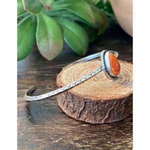 Tahe Spiny Oys & Sterling <b>Silver</b> Fashion <b>Cuff</b> <b>Bracelet</b> Elegant and Stylish Accessory - Product Image 3