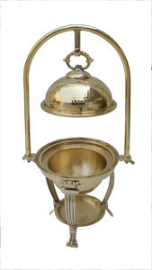 Dinner Parties Catering Service <b>Buffet</b> Food Equipment Chafing Dish Food Container Metal Copper Chafing Dish With Hanger Lid - Product Image 2