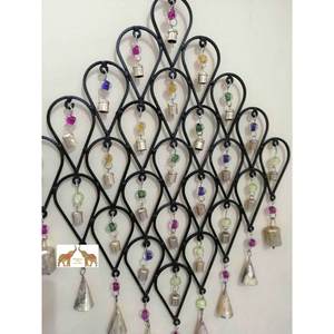 Indian Handcrafted Metal Wall <b>Decor</b> Bohemian Tear Drop Antique Bells Indoor Outdoor Hanging for Home or Restaurant <b>Decor</b> - Product Image 3