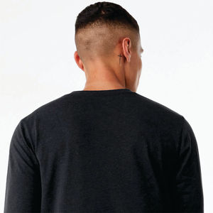 Airlume-Camiseta de manga larga Unisex, Camiseta de algodón 50% rayón 25%, sólida, gris oscuro, Triblend, 25% poliéster, 3,8 - Product Image 6