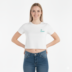 แฟชั่นฤดูร้อนของผู้หญิงใหม่เสื้อครอปโมดอลแห้งเร็วพร้อมโลโก้และแบรนด์ตามสั่ง - Product Image 3