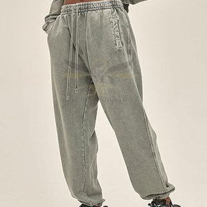 Vente chaude à la mode Slim Fit hommes lavage à l'acide pantalon de survêtement tenue décontracté confortable lavage à l'acide pantalon de survêtement - Product Image 2