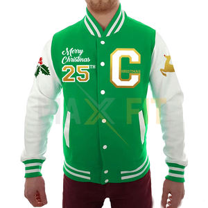 Customized 2025 Top Design Hot Selling Professional Hand Made Portable Quality New Breathable Men Wear Varsity <b>Jackets</b> - Product Image 1
