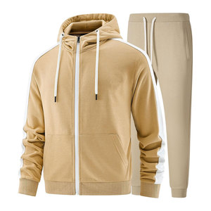 Regular Fit Winter French Terry Solid Tracksuit for Men Heavyweight Hoodie and Joggers Set with OEM Custom Options - Product Image 3