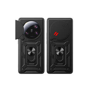 Étui de protection magnétique pour Xiaomi Mi 13 Ultra, bleu, protection de l'appareil photo, coque coulissante, anti-empreintes digitales, électroplaqué, givré - Product Image 4