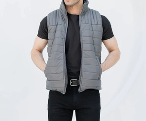 Chaleco Acolchado Impermeable Ligero Unisex Nuevo al por Mayor, Chaqueta sin Mangas con Capucha y Cremallera para Entrenamiento al Aire Libre en Invierno - Product Image 1