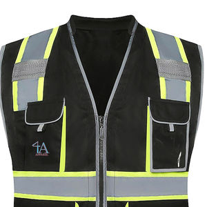 Prix de gros Gilet de sécurité réfléchissant Logo personnalisable sans manches Poches étanches Maille Caractéristiques Vêtements de sécurité - Product Image 2