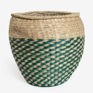 กระถางดอกไม้จากหญ้าทะเลทันสมัย ข้อเสนอสุดคุ้ม แจกันดอกไม้จากหญ้าทะเล กระถางฟางสานด้วยมือ - Product Image 3