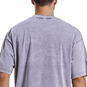 T-shirt Homme Oversize Lavé 2026 – Coupe Décontractée en Coton Lavé – Style Urbain – Col Rond – T-shirt en Coton Lavé pour Homme - Product Image 4