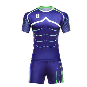 Vêtements de sport respirants professionnels d'uniforme de rugby pour des hommes personnalisés en gros neufs cousus avec la technique de sublimation - Product Image 2