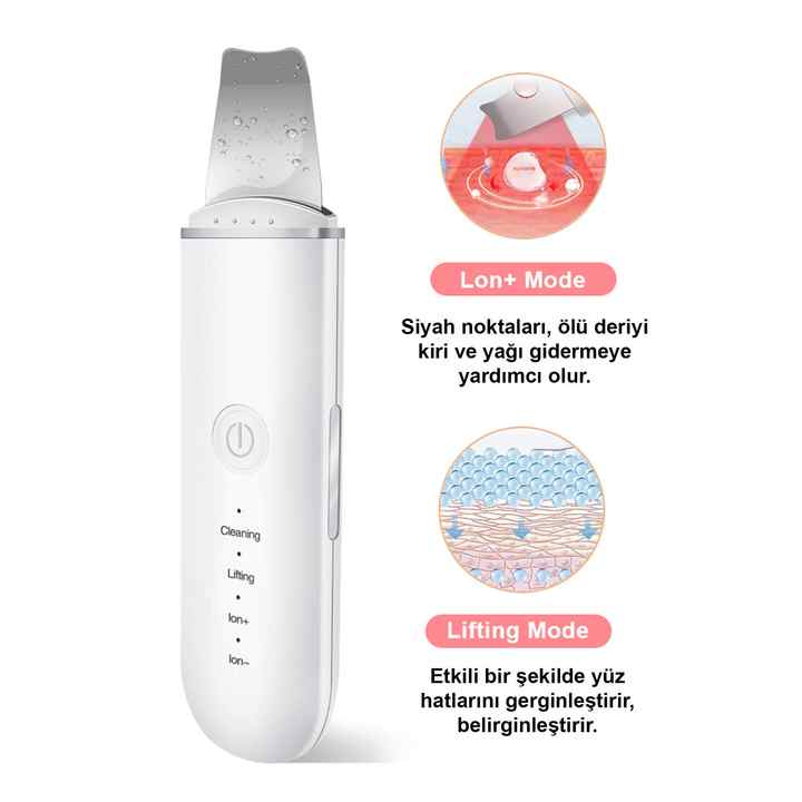 Ultrasonic Spatula Facial Acne Remover Blackhead Removal Device and Cold Steam Machine Set of 2
