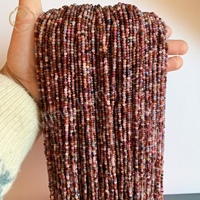 Vente en gros de perles de pierre naturelle 2mm facettes rondes de couleur spinelle cristal perle Bracelet perle production de bijoux