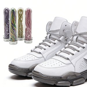 Lacets de chaussures personnalisés en strass 4mm 6mm 8mm, lacets diamantés avec embouts métalliques ronds et diamants, cordon de serrage pour sweat à capuche - Product Image 4