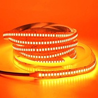 Turuncu Amber LED şerit ışık DC12V DC24V 2835 1800K 1900K 2100K bakır lamba gövdesi ile