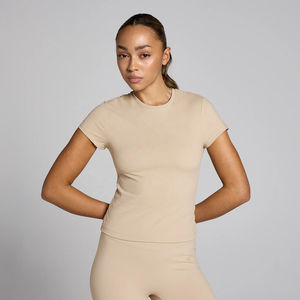 เสื้อโยคะผู้หญิงไซส์ใหญ่ แบบกลับด้านได้ น้ำหนักเบา ไร้ตะเข็บ แขนสั้น สำหรับออกกำลังกาย วิ่ง ฟิตเนส ระบายอากาศได้ดี - Product Image 1