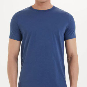 Factory Customised Men's <b>Short</b> <b>Sleeve</b> Cotton T-Shirts Breathable O-Neck <b>Tops</b> Low Price Basic Cotton Worsted T-Shirts - Product Image 5