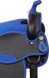 Selle de cheval de baril synthétique de course occidentale de qualité supérieure avec ensemble de tack assorti pour l'équitation - Product Image 4
