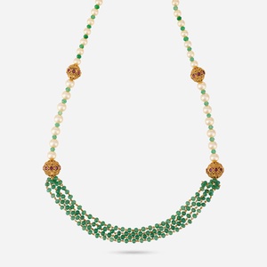 188696 Antique Mala Fine <b>Beaded</b> <b>Necklaces</b> - Product Image 1