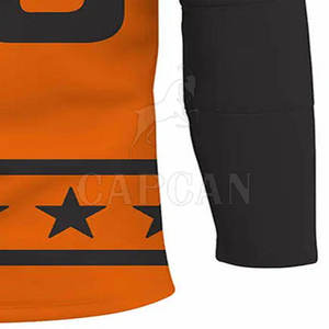 Nouvelle arrivée Maillot de hockey sur glace de sublimation pour vêtements de sport d'équipe pour patchs personnalisés Maillot de hockey avec col en V - Product Image 5