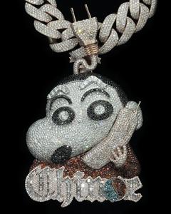 Pendentif Hip Hop personnalisé en argent sterling 925 serti de moissanite VVS, bijoux personnalisés pour les mariages ou pendentifs de charme - Product Image 1