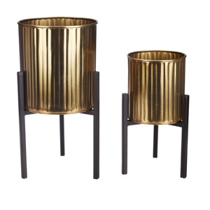 Soporte para Plantas de Interior o Exterior, Maceta Decorativa de Alta Calidad con Acabado Dorado - Product Image 4