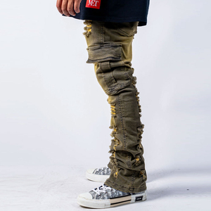 Pantalones vaqueros de moda para hombre, pantalones vaqueros ajustados, rectos, ajustados, rasgados, desgastados, informales, con estilo, duraderos, de alta calidad, al por mayor - Product Image 4