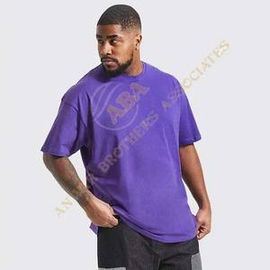 T-shirt lourd 100% coton unisexe à épaules tombantes vêtements de rue impression personnalisée chemises tricotées pour hommes vente en gros - Product Image 1