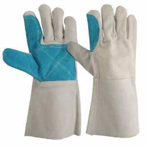 Gants de soudage en cuir de vachette renforcé, anti-vibration, antidérapants, avec manchette de sécurité, pour la sécurité industrielle des mains - Product Image 1