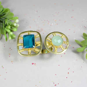 92.5 <b>Sterling</b> <b>Silver</b> Hydro <b>Ring</b> Tanzanite Rectangle Cushion Cut Bezel <b>Set</b> Rhodium Plated High Grade Quality 14X10 MM 10 Gm - Product Image 1