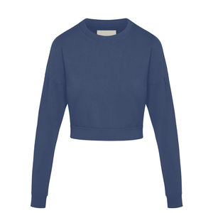 Sudadera corta de invierno Premium para mujer, pulóver con estilo, Sudadera con capucha, forro polar de algodón 100% para Fitness, estilo callejero, longitud Regular moderna - Product Image 2