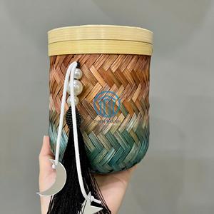 Wholesale Bamboo Rattan Gift <b>Box</b> for Ramadan and Gergean Handmade in Vietnam Decorative <b>Storage</b> Basket - Product Image 5