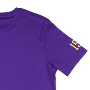 OPP เสื้อยืดโอเมก้าแบบพอดีแห้งเสื้อโอเมก้าสีม่วง100% โพลีเอสเตอร์ซับเหงื่อเสื้อผ้าพี่น้องกรีกพร้อมพิมพ์โลโก้ - Product Image 5